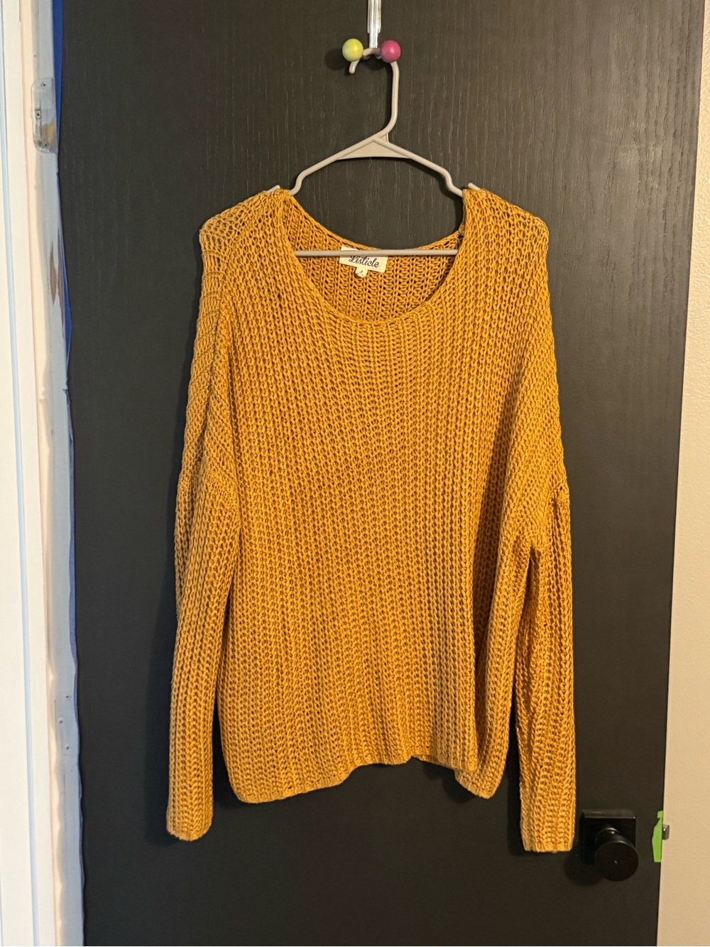 Lauriebelle’s Boutique Mustard Knit Sweater - Lightweight Women's Pullover